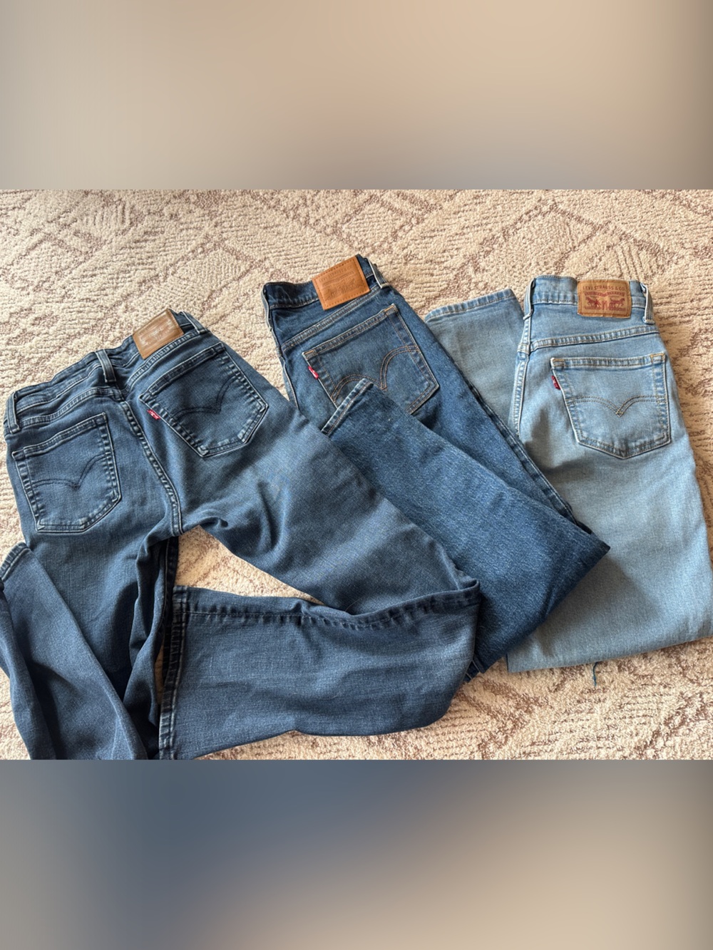 Bundle 3 Levi’s Jeans Sz 25 Wedgie Straight Mom 725 high rise boot